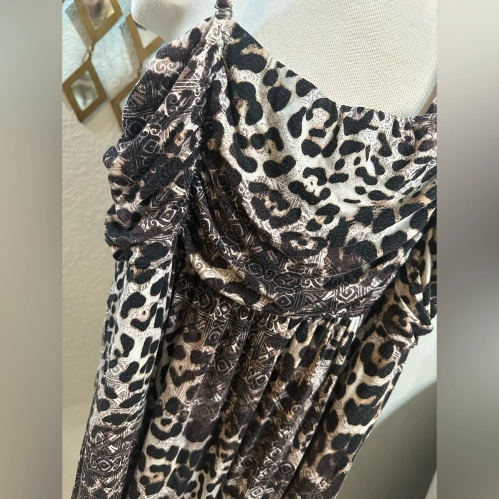 Soma Leopard Print Spaghetti Strap Dress - Picture 2 of 4